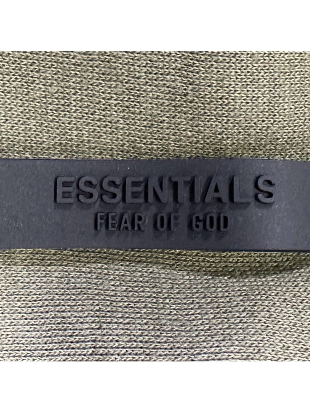 Fear Of God Essentials Hunter Green Fleece Pullover Spellout Hoodie Sweatshirt - Picture 5 of 7